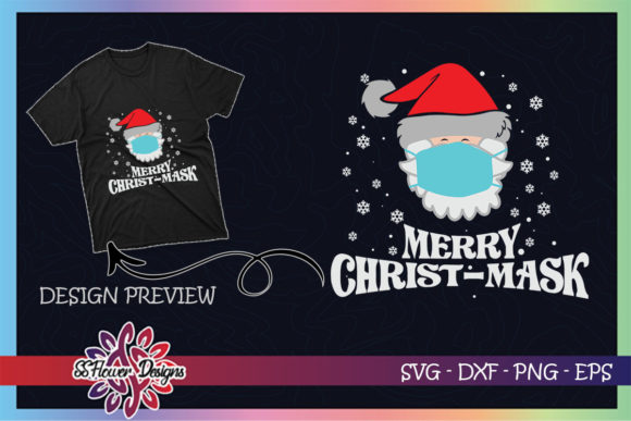 Merry Quarantine Xmas Santa with Mask: A Unique T-Shirt Design Graphics