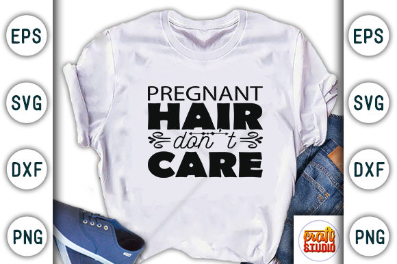 Pregnancy Svg Design, Pregnant Hair