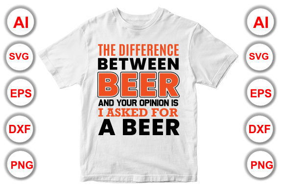 Printable Beer T-shirt Design for Graphics and T-Shirt Designs