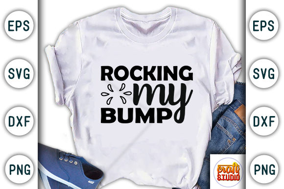 Rocking My Bump: A Versatile T-Shirt and Graphics Asset