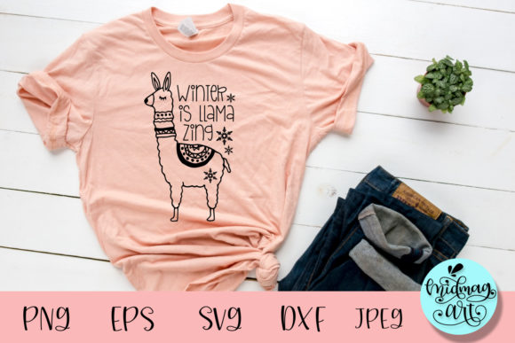 Winter is Llamazing Svg: A Charming Embroidery Design